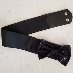 bebe Black Bow Belt